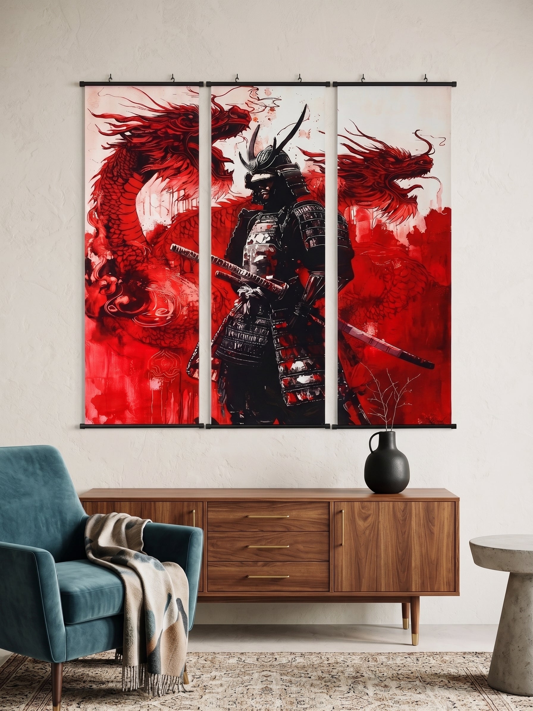 A sárkány szelleme Samurai fali kép (falitekercs)