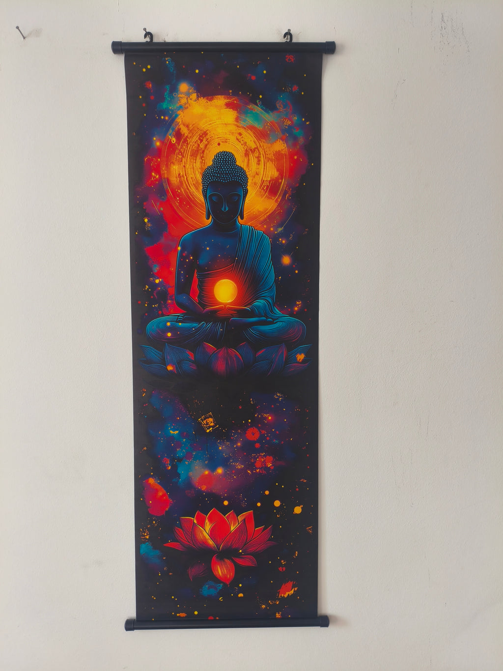 Kozmikus Megvilágosodás Buddha Vászon Falikép (Fali Tekercs)