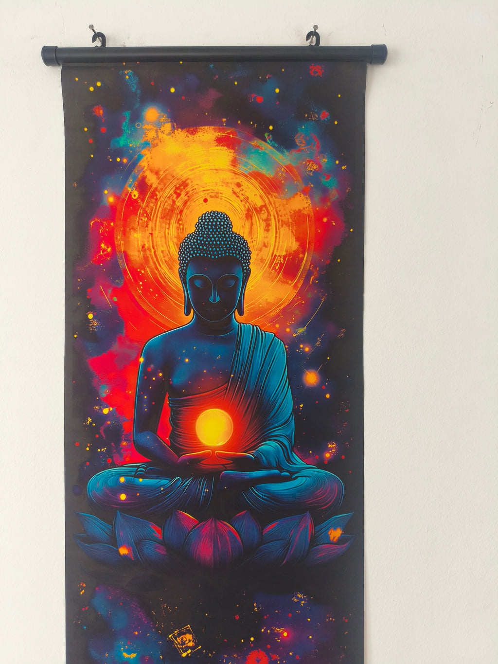 Kozmikus Megvilágosodás Buddha Vászon Falikép (Fali Tekercs)