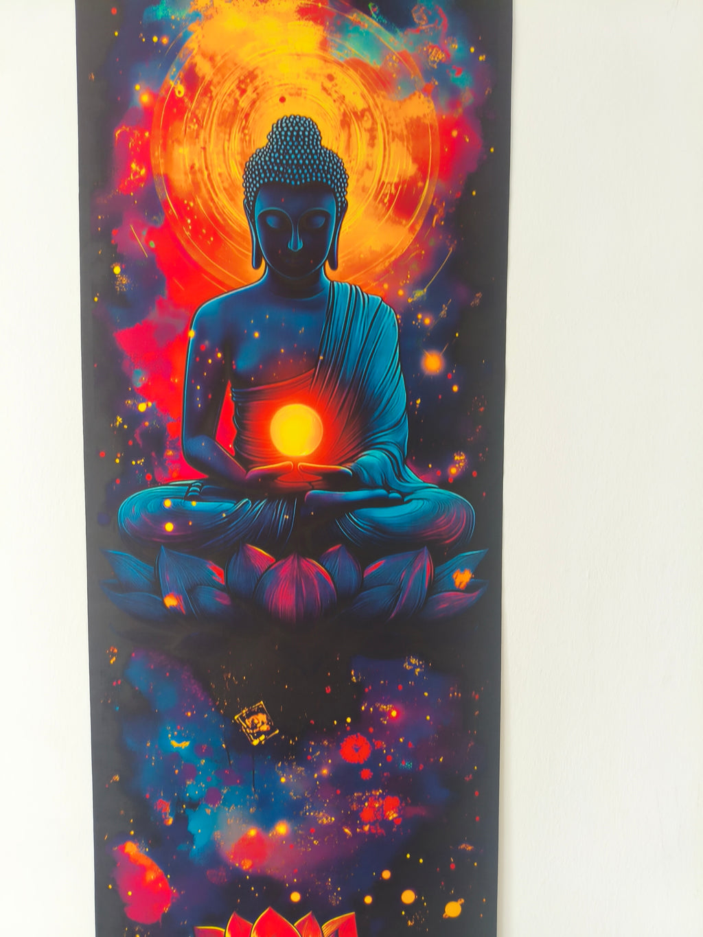 Kozmikus Megvilágosodás Buddha Vászon Falikép (Fali Tekercs)