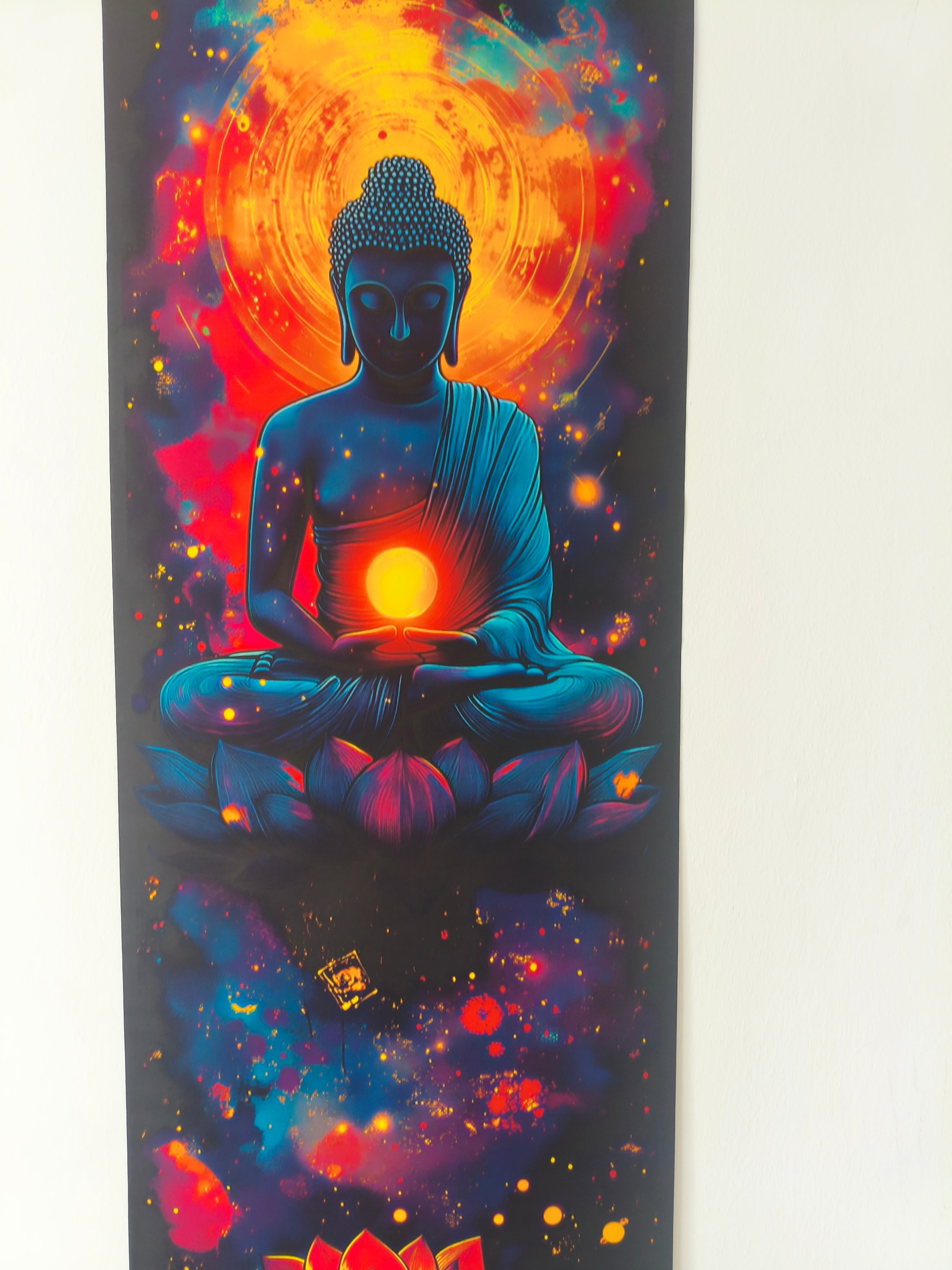Kozmikus Megvilágosodás Buddha Vászon Falikép (Fali Tekercs)