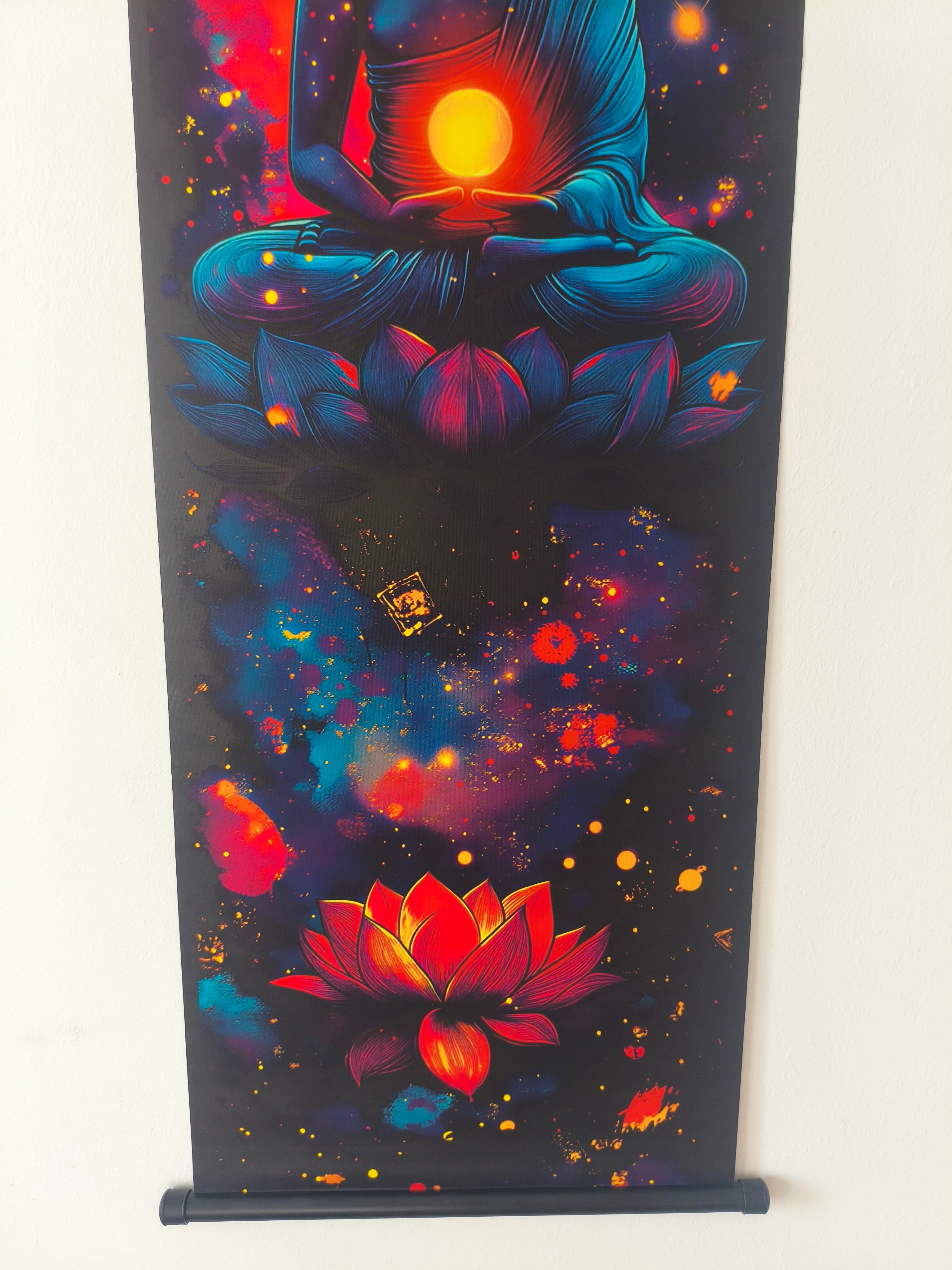Kozmikus Megvilágosodás Buddha Vászon Falikép (Fali Tekercs)
