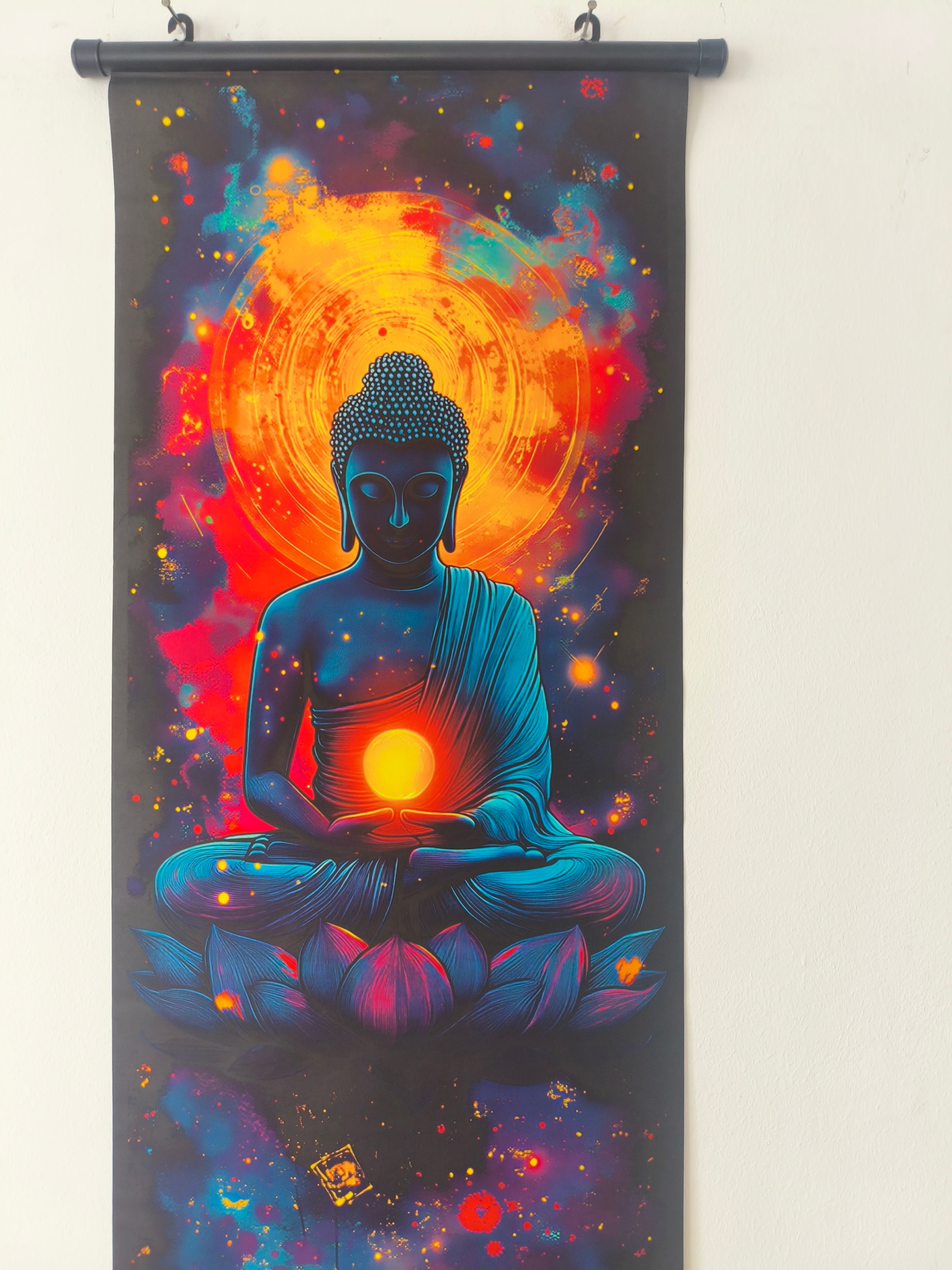 Kozmikus Megvilágosodás Buddha Vászon Falikép (Fali Tekercs)