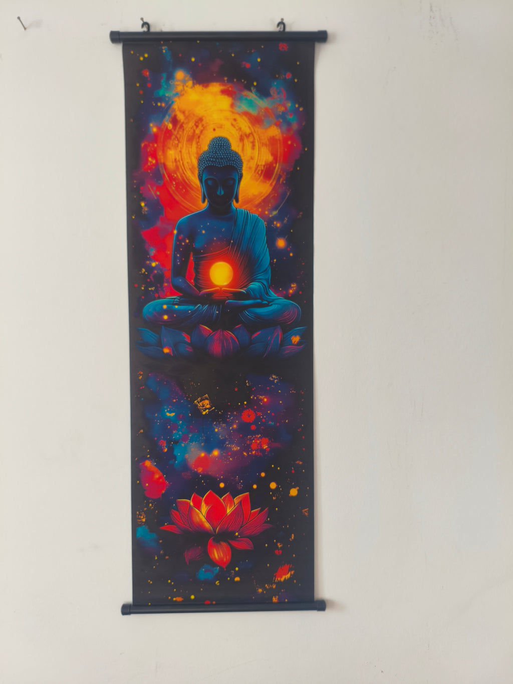 Kozmikus Megvilágosodás Buddha Vászon Falikép (Fali Tekercs)