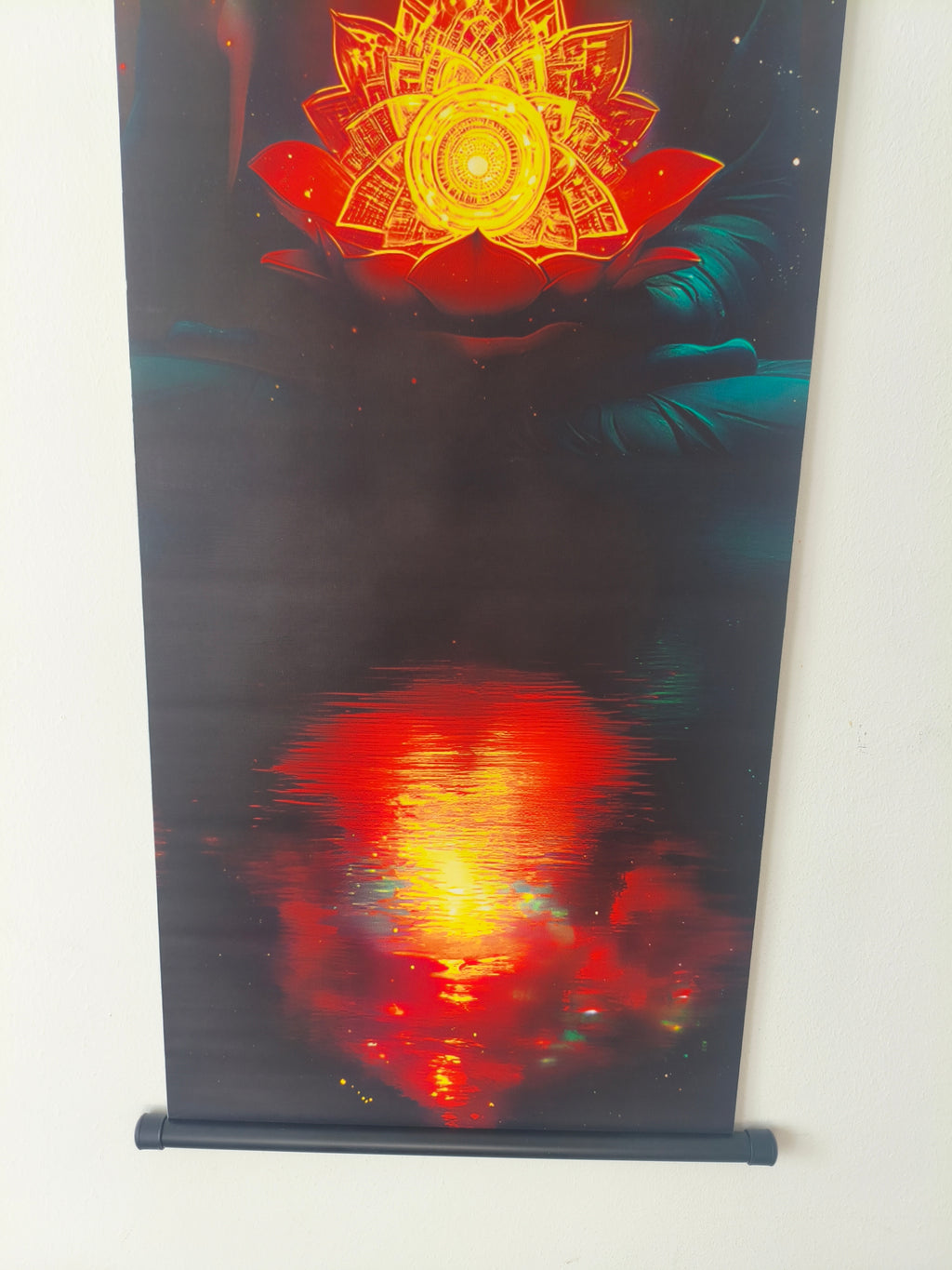 Kozmikus Meditáló Buddha Vászon Falikép (Fali Tekercs)
